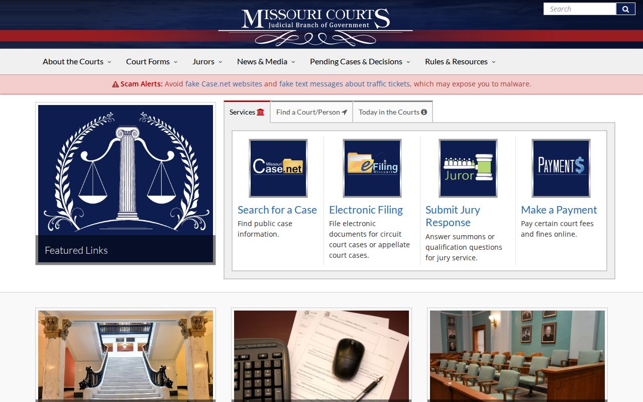Monroe County court docket access through Missouri Courts